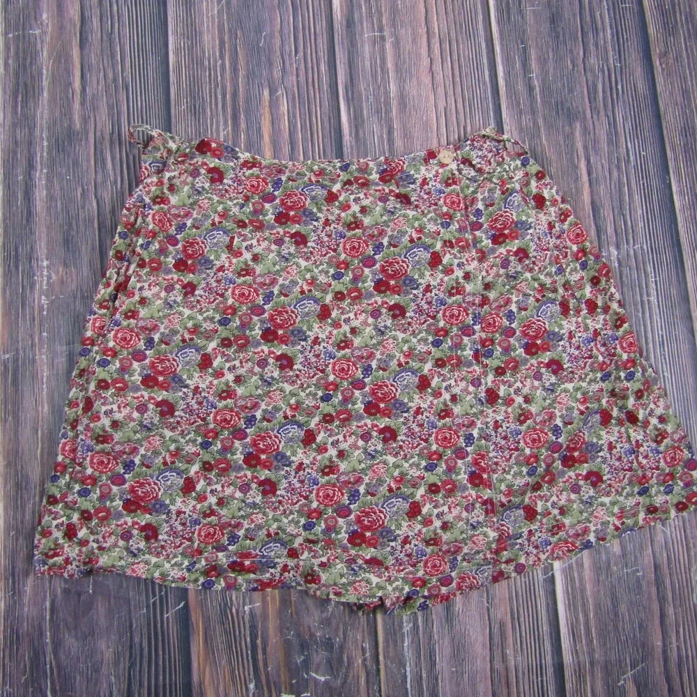 Carole Little Sport Womens Medium Floral Culotte Shorts Vintage USA Cotton